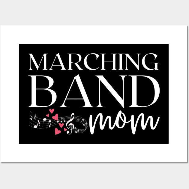 Marching Band Mom Hearts Music Notes Wall Art by MalibuSun